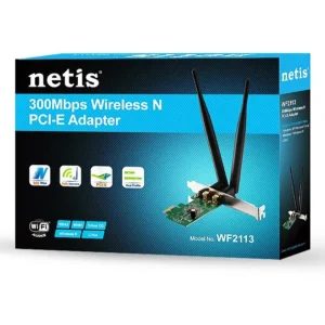 Netis WF2113 Wireless 802.11b/g/n 300Mbps PCI-E Adapter, low profile bracket included