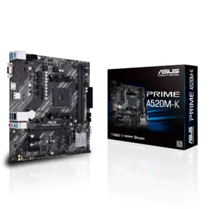 ASUS PRIME A520M-K AM4 AMD A520 SATA 6Gb/s Micro ATX Motherboard