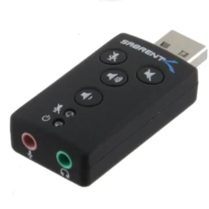 SABRENT USB-SBCV  USB 2.0 EXTERNAL 2.1 SURROUND SOUND ADAPTER