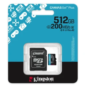 KINGSTON SDCG4/512GB MicroSD Canvas Go Plus 200MB/s