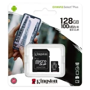 KINGSTON SDCS2/128GB MICROsd CANVAS CLASS 10 100Mbps W/ADAPTER