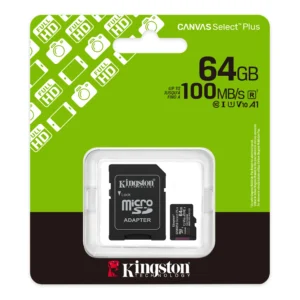 KINGSTON SDCS3/64GB MICROsd CANVAS GEN3 100Mbps W/ADAPTER