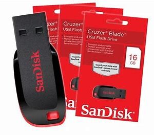 SANDISK 16GB Cruzer Blade USB 2.0 Flash Drive